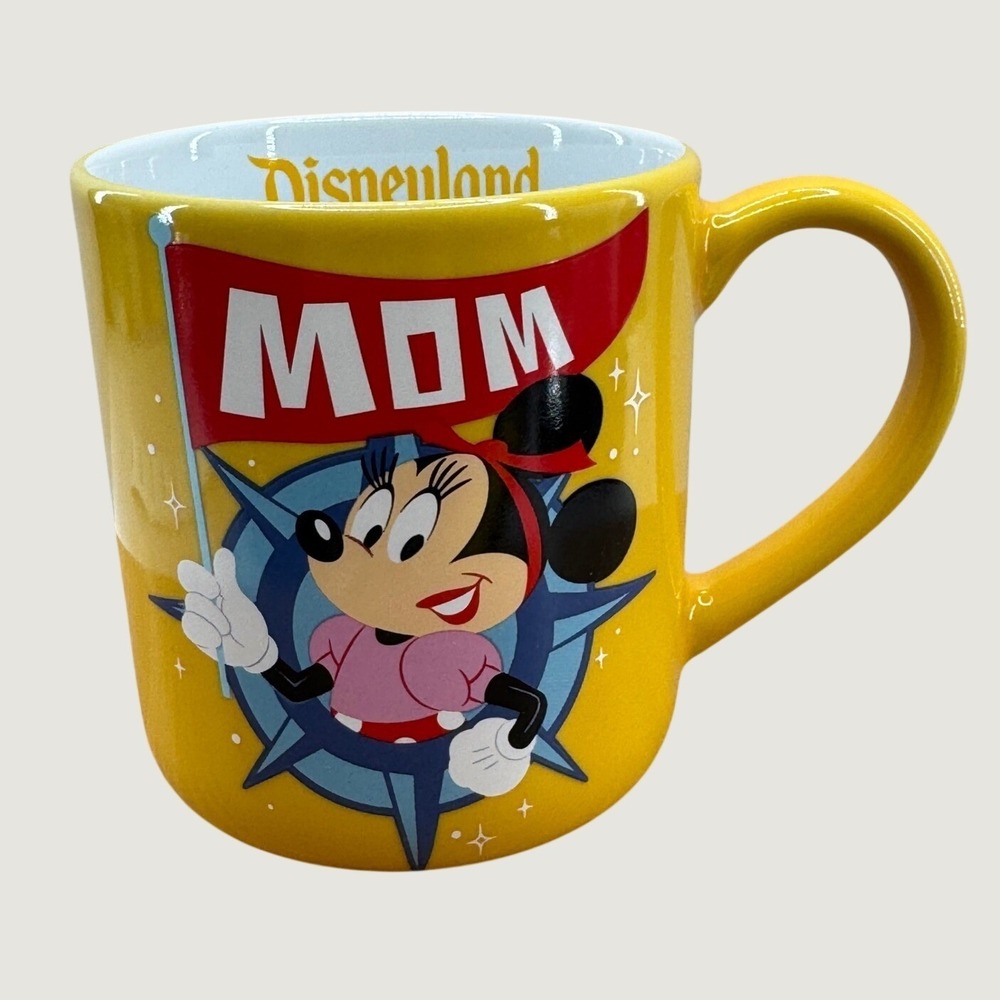 Disney Minnie Mouse Mom Disneyland Mug 17oz Yellow Disneycore Souvenir Castle - Picture 1 of 8